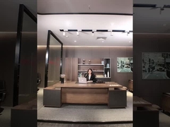 ওয়ালনট রঙ আধুনিক ম্যানেজার অফিস ডেস্ক বাণিজ্যিক আসবাবপত্র