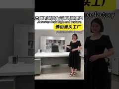 সাদা রঙের টেবিলের সাথে সংযুক্ত ক্যাবিনেট, বস এর নির্বাহী ডেস্ক, হালকা বিলাসিতা একক আসন অফিস