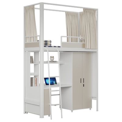 Beautiful and practical, with bed curtain and bed curtain frame single student apartment bed from Myidea Support customization