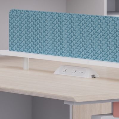 Two-Person Staff Desk Partition Separated