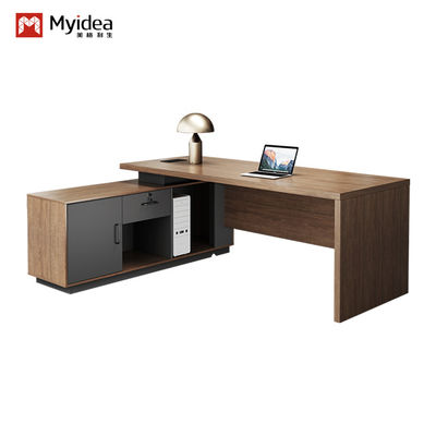 Support customization Myidea Office Boss Desk Modern Simple Furniture Single Person With Sub Cabinet
