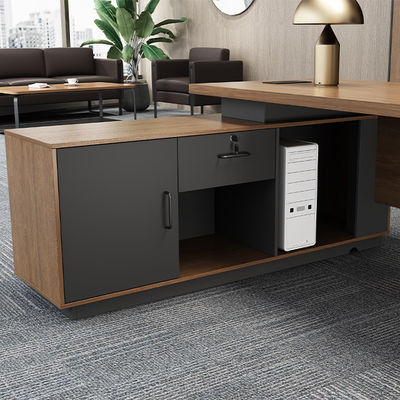 Support customization Myidea Office Boss Desk Modern Simple Furniture Single Person With Sub Cabinet