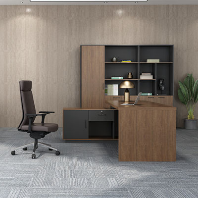 Support customization Myidea Office Boss Desk Modern Simple Furniture Single Person With Sub Cabinet