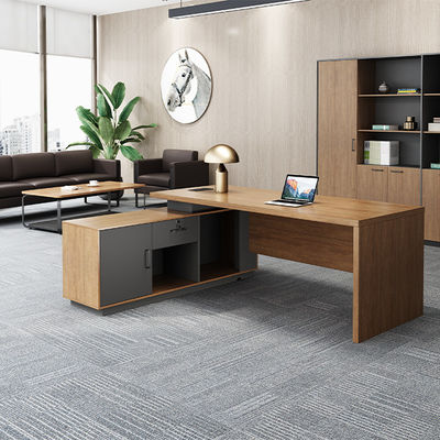 Support customization Myidea Office Boss Desk Modern Simple Furniture Single Person With Sub Cabinet