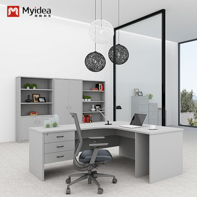 Single Computer Desk With Cabinet Storage