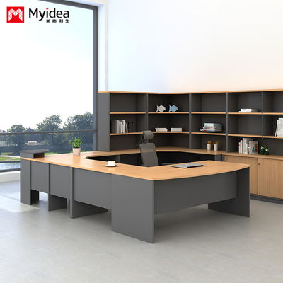 Customization Classic Executive Desk Cabinets Drawers and Data Storage for Company Computers in Commercial Office Furniture