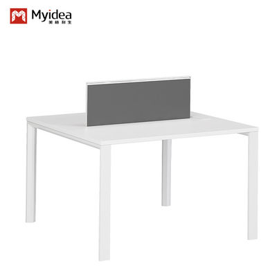 Design Sense Of Four Person Staff Desk Facing The Company, Bright Color Desk Screen With Wire Box Texture, Customized Office Desk For Employees