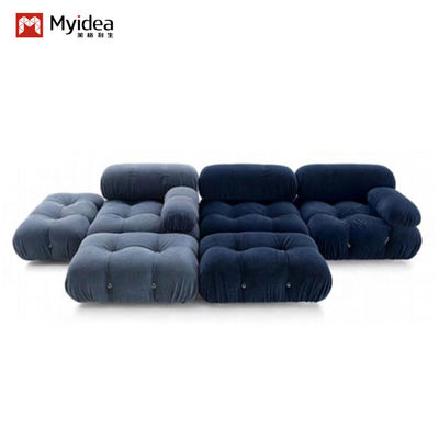Metal Leg Nordic Fabric Sofa Light Luxury for Small Apartments Internet Living Room Bedroom Designer Square Buckle Module Sofa Combination