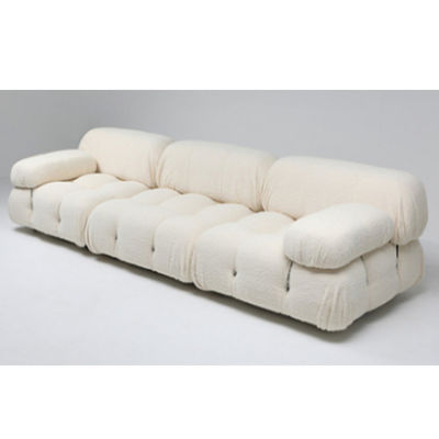 Metal Leg Nordic Fabric Sofa Light Luxury for Small Apartments Internet Living Room Bedroom Designer Square Buckle Module Sofa Combination