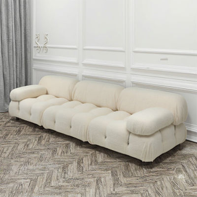 Metal Leg Nordic Fabric Sofa Light Luxury for Small Apartments Internet Living Room Bedroom Designer Square Buckle Module Sofa Combination