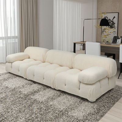 Metal Leg Nordic Fabric Sofa Light Luxury for Small Apartments Internet Living Room Bedroom Designer Square Buckle Module Sofa Combination