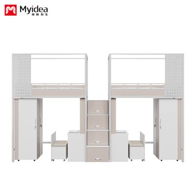 customization university dormitory apartment bed and table dormitory bed with desk wardrobe lntegrated bed and cabinet