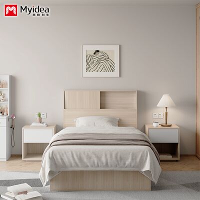 customization Myidea Soft and Comfortable Rental Room, Apartment Bed, Exquisite Homestay Bed, Multi Size Single Wooden Bed