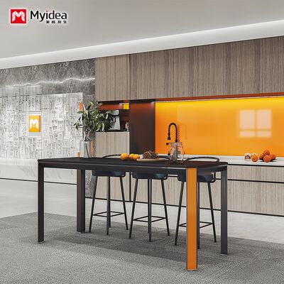The Company's Employee Pantry bar Counter Is Made of Waterproof Rock Board, and the Simple Tea Table Can Be Customized