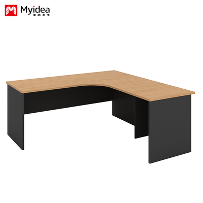 L-Shape Standing Computer Desk – Durable Melamine Laminate, Large Corner Desk for Business & Manager Office