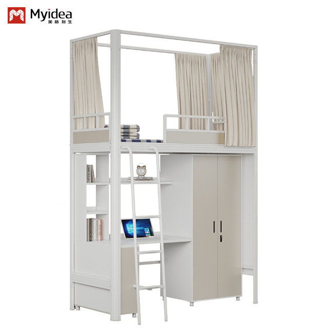 Beautiful and practical, with bed curtain and bed curtain frame single student apartment bed from Myidea Support customization