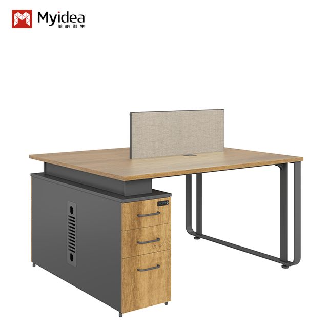 Two Person, Four Person Company Employee Desk and Drawers, Large Capacity Storage Desk, Computer Desk