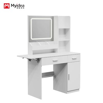 কাস্টমাইজেশন মিরর সহ সহজ, স্টুল, ড্রেসিং টেবিল, বেডরুম, কসমেটিক্স ক্যাবিনেটের সাথে, স্টোরেজ টেবিল, ছোট আকারের হোম, মেকআপ টেবিল
