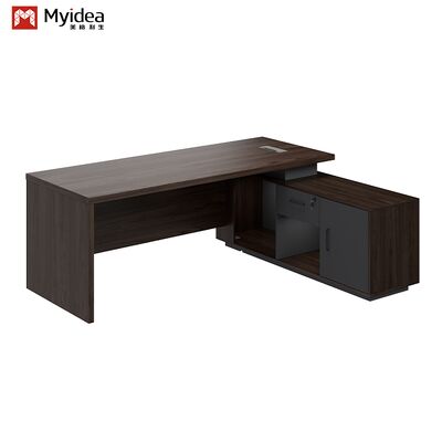 এক্সিকিউটিভ কম্পিউটার ডেস্ক স্টোরেজ ক্যাবিনেট আধুনিক কাঠের প্যানেল ডিজাইন টেকসই পরিবেশ-বান্ধব নির্মাণ, এসেম্বলি প্রয়োজন